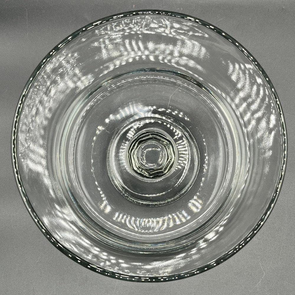 Vtg Clear Glass Trifle Bowl Pedestal Dessert Serving Dish 8.5" Tall 8" Wide - Picture 5 of 7